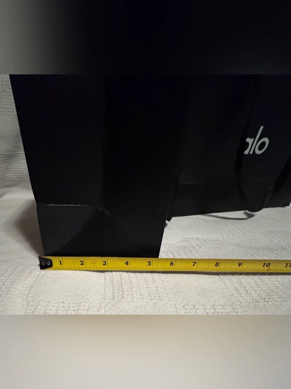 ALO Yoga Black Matte Gift Bag with White Logo
